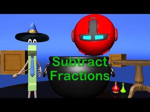 Subtracting Fractions - 5th Grade Mage Math Video