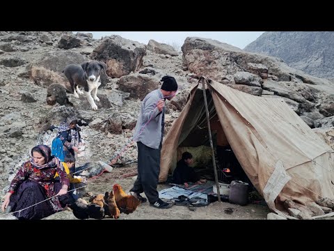 The challenges of nomadic life in cold winter nights, the lifestyle of Iranian nomads