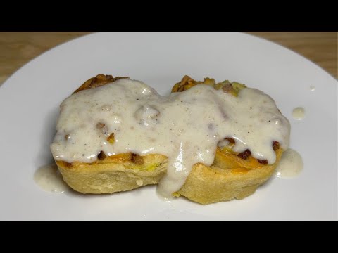 Savory Breakfast Rolls | Bacon, Egg and Cheese Rolls with Gravy “Icing”