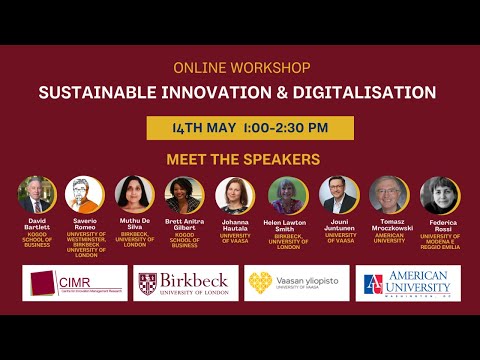 Sustainable innovation and Digitalisation Workshop - CIMR