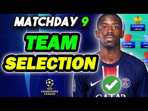 TEAM SELECTION UCL MATCHDAY 9✅ | Champions League Fantasy Tips 2024/25