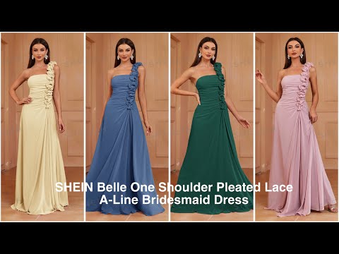 "Elegance Redefined: The SHEIN Belle One Shoulder Ruffle Bridesmaid Dress"