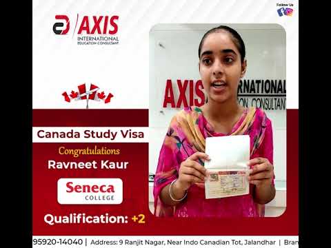 Congrats #Ravneet_Kaur for his Canada study visa🇨🇦... Seneca College, Toronto