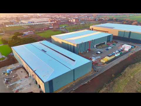 Winvic Green Box construction  Darlington site drone flight in 4K