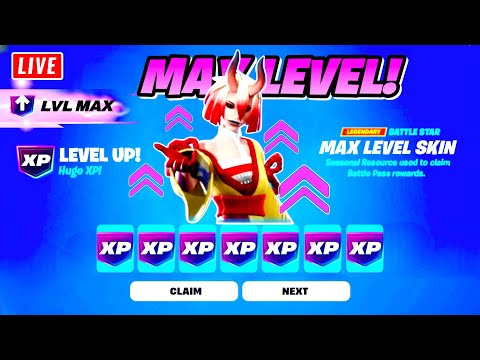 🔴 LIVE - Fortnite MAX LEVEL BONUS SKIN 100% UNLOCKED!