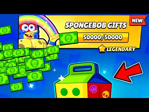 SPONGEBOB GIFTS!!!!🎁🎁🎁- brawl Stars rewards