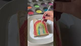 Painted Toast Treat 🌈✨ #earlyyears #eyfs #learningthroughplay #simpleplayideas #sensoryplay