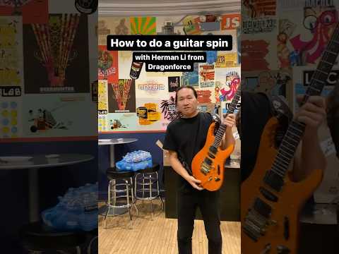 How to do a guitar spin w/ Herman Li from Dragon Force