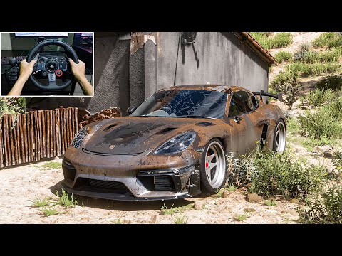 Rebuilding Porsche GT4 RS Forza Horizon 5 Logitech G29 Stering Wheel Gameplay