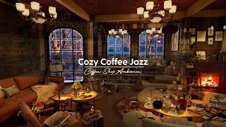 Relaxing Jazz Instrumental Music for Good Mood ☕ Cozy Winter Coffee Shop Bookstore Ambience to Relax