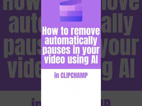 How to remove automatically pauses in your video using AI in Clipchamp