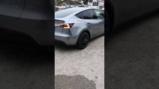 Smoking new Model Y Performance QUICKSILVER looks amazing! #tesla #teslamodely #modelyperformance