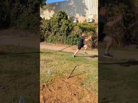 Single leg long jump with sled