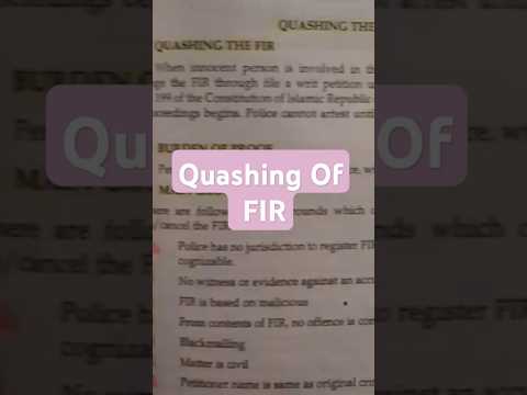 Quashing of FIR |CANCELLATION of FIR |