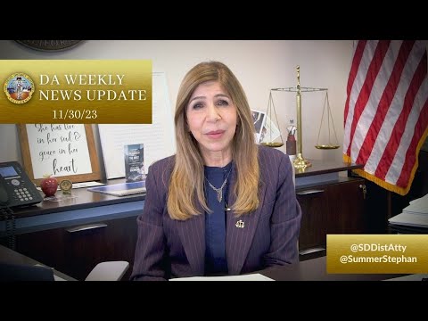 DA Weekly News Update with DA Summer Stephan 11-30-23