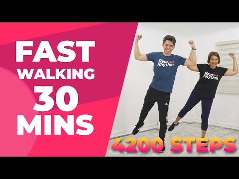 FAST WALKING in 30 MIN • 4200 Steps • Walking Workout #116 • Keoni Tamayo