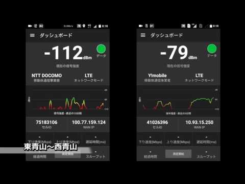 青山トンネルのLTE電波状況を比較してみた