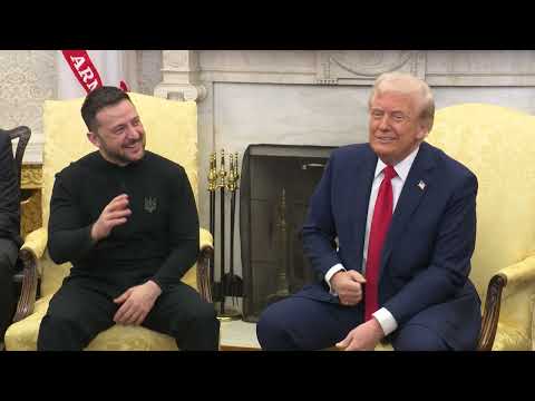 President Trump and Ukrainian President Zelenskyy in Oval Office, Feb. 28, 2025