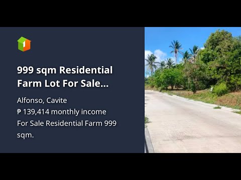 999 sqm Residential Farm Lot For Sale Tagaytay Climate Located at Alfonso Cavite