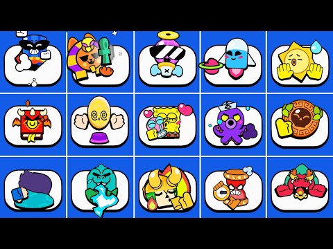 All Brawl Pass Animated Pins Season (22-37)