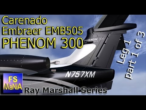 Carenado Embraer PHENOM 300 Brazil to Wichita Leg 1, part 1 of 3