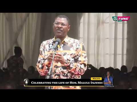 CHERS AS SPEAKER MOSES WETANGULA STANDS TO SPEEK AT MALULU INJENDI BURIAL IN MALAVA