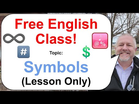 Let's Learn English! Topic: Symbols 💲#️♾️ (Lesson Only)