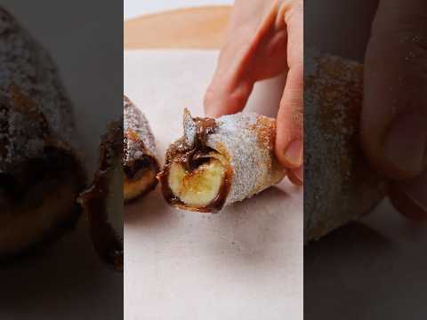 Nutella-Banana Egg Rolls #asmr #shorts