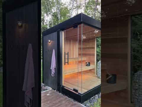 A year in the making, our new LD VU Sauna has arrived at LD cabin! #sauna #saunadesign #modernsauna