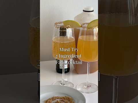 Apple Cider Mimosa🥂🍂 #shorts #fallcocktails #falldrinks #mimosa #applecider