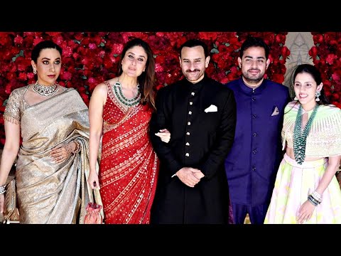 Kareena Kapoor, Saif Ali Khan, Karishma & Aakash Ambani With Wife Shloka Mehta At Aadar Jain Wedding