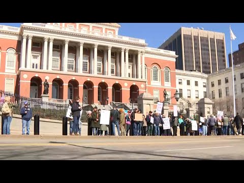 Rally held at Massachusetts State House in protest to cuts at Department of Veterans Affairs