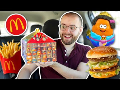 I tried McDonald's NEW Adult Happy Meal! The Kerwin Frost Box REVIEW + Popeyes and Taco Bell!