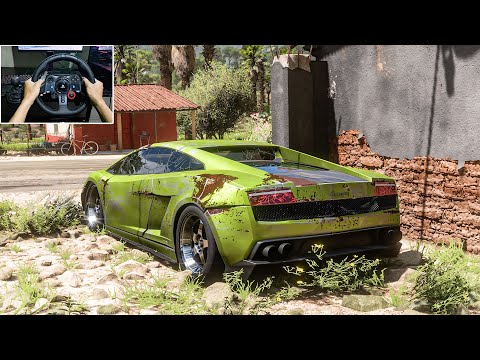 Rebuilding Lamborghini Gallardo Superleggera - Forza Horizon 5 - Logitech G29 Stering Wheel Gameplay