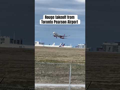 Rouge takeoff from Toronto Pearson Airport #aviation #canada #yyzplanespotting