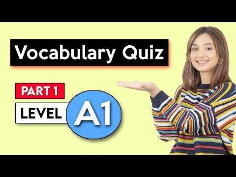 A1 Vocabulary Quiz - Part 1 | English Vocabulary Quiz