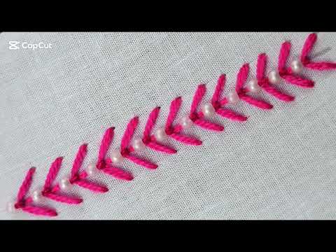 Unique Border Line Hand Embroidery Design /হাতের কাজের বর্ডার লাইন সেলাই/Hand Embroidery||