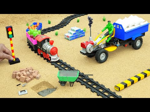 Diy tractor concrete mixer truck  to repair Traffic Lights for train train Rail way @sanocreator