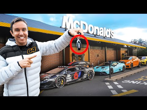 TAKING MY SUPERCAR COLLECTION TO MCDONALDS AND GIVING AWAY A CAR