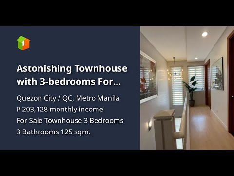 Astonishing Townhouse with 3-bedrooms For Sale in Quezon City