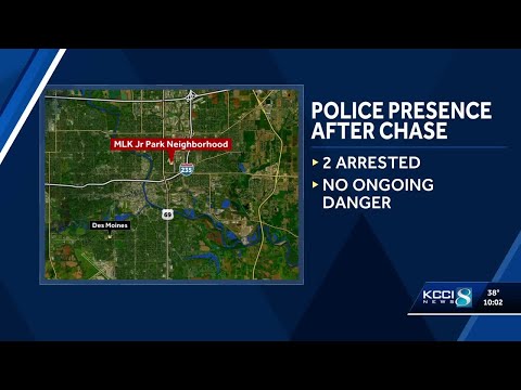 Des Moines police detain 2 after pursuit, say to expect increased police presence