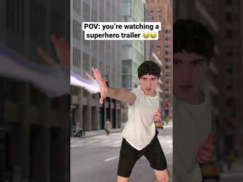 Superhero movie trailers be like #shorts #funny #comedy