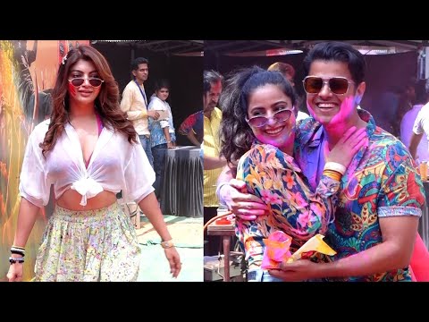 Akanksha Puri & Neil Bhatt With Aishwarya Sharma At Red Carpet Of Holi Invasion 2025