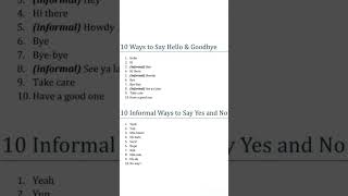 10 ways to say hello #youtubeshorts #english #englishtestprep #englishgrammar #englishexamprep