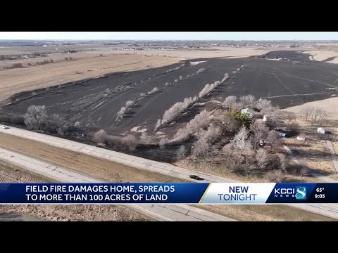 Field fire damages home, spreads to more than 100 acres of land near Pleasant Hill