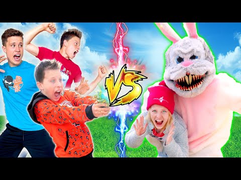 NINJAZ VS MONSTER EASTER BUNNY!