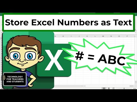 How to Store Excel Numbers as Text