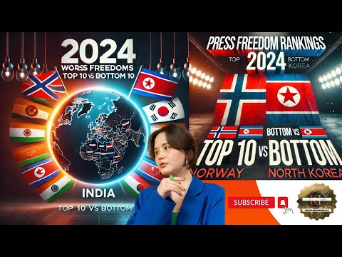 2024 World Press Freedom Index: Top 10 vs Bottom 10 Countries 🌍 | Where Does India Stand?