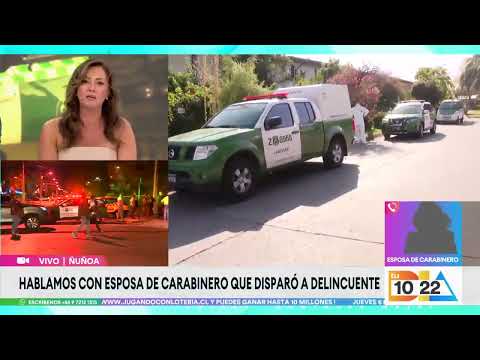 "Nos apuntaron:": Habla esposa de carabinero que le disparó a delincuente en Ñuñoa |Tu Día|Canal 13