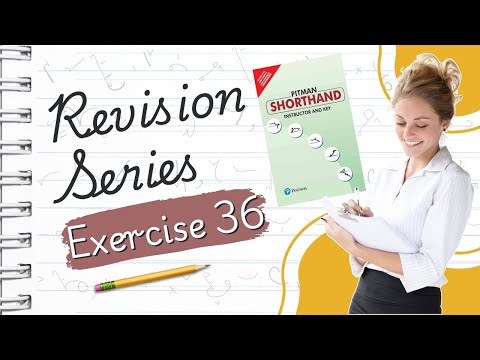 Pitman English Shorthand : Exercise -36 "REVISION SERIES" avoid common shorthand mistakes with ease!